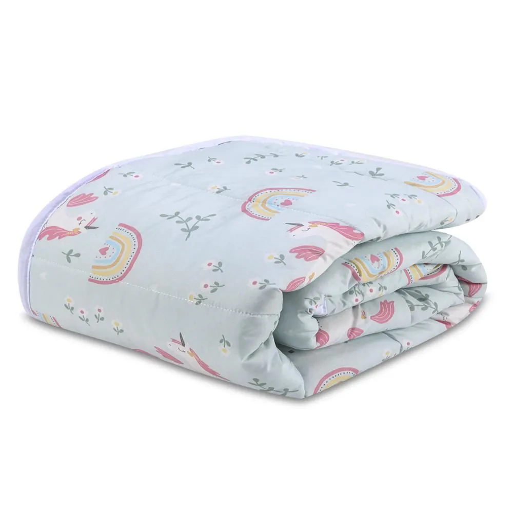 Edredom Solteiro Microfibra 100% Poliéster Kids Solecasa - Unicórnio