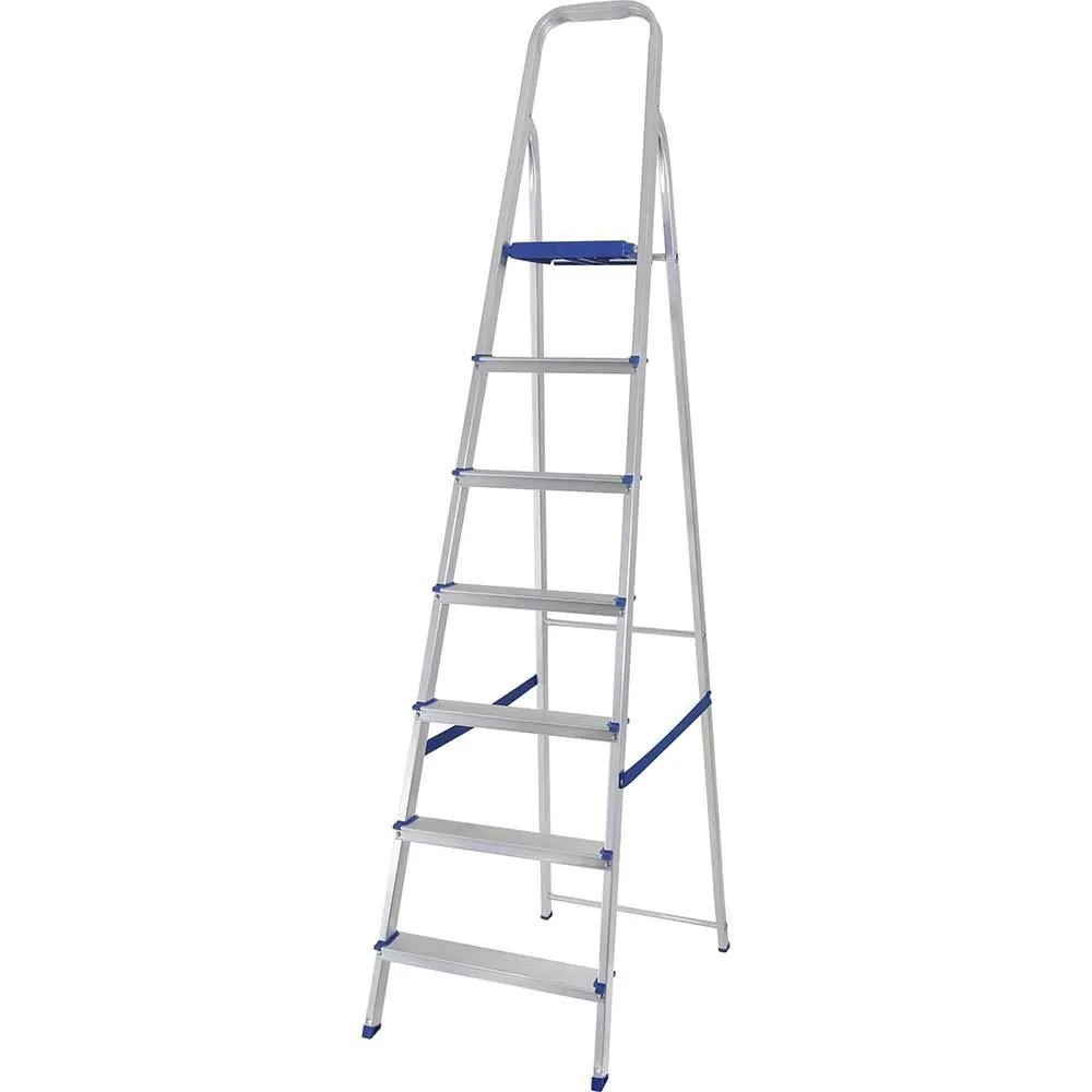 Escada Alumínio 7 Degraus Mor 5105 - Prata