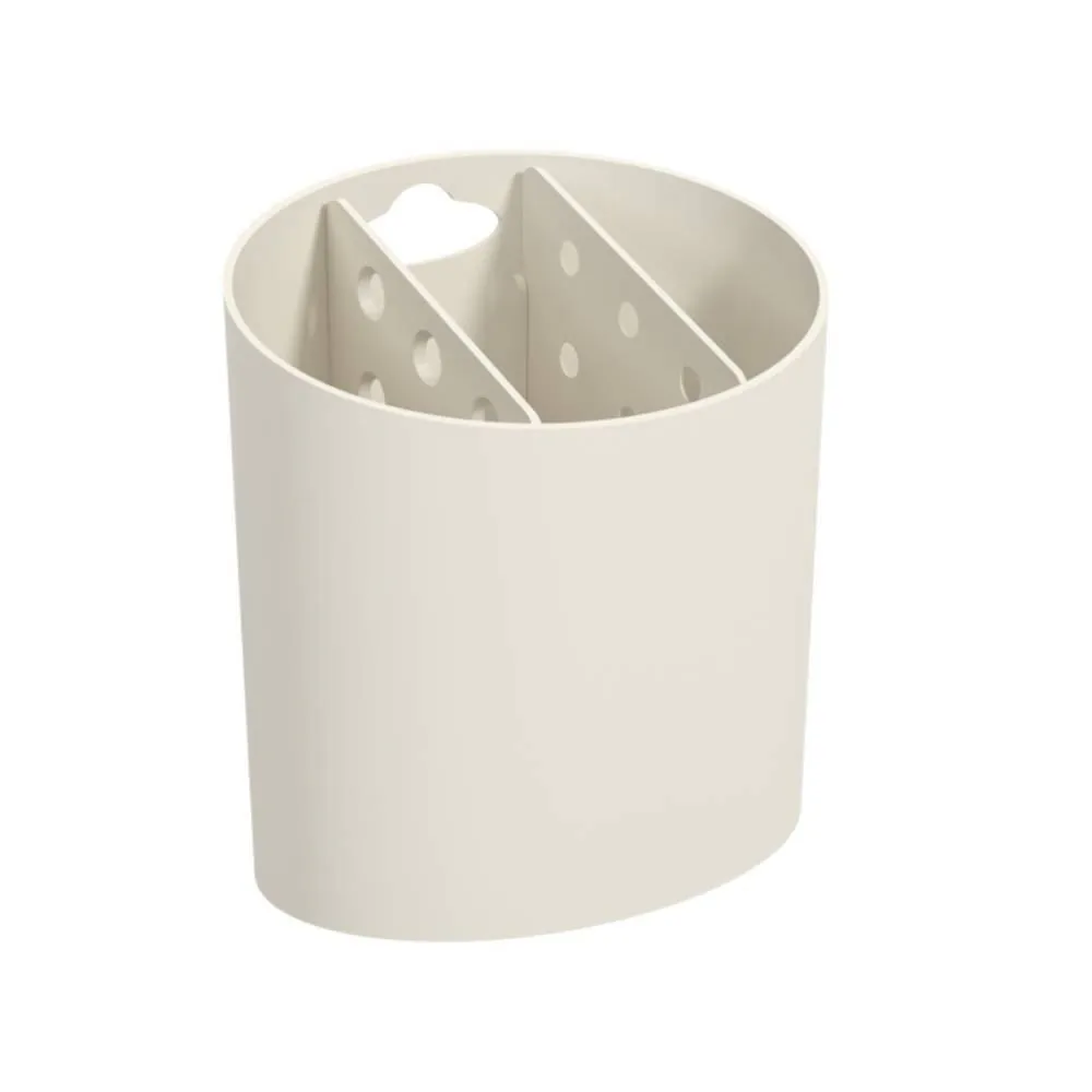 Escorredor de Talheres de Plástico Oval Coza Basic 13,8Cm - Bege