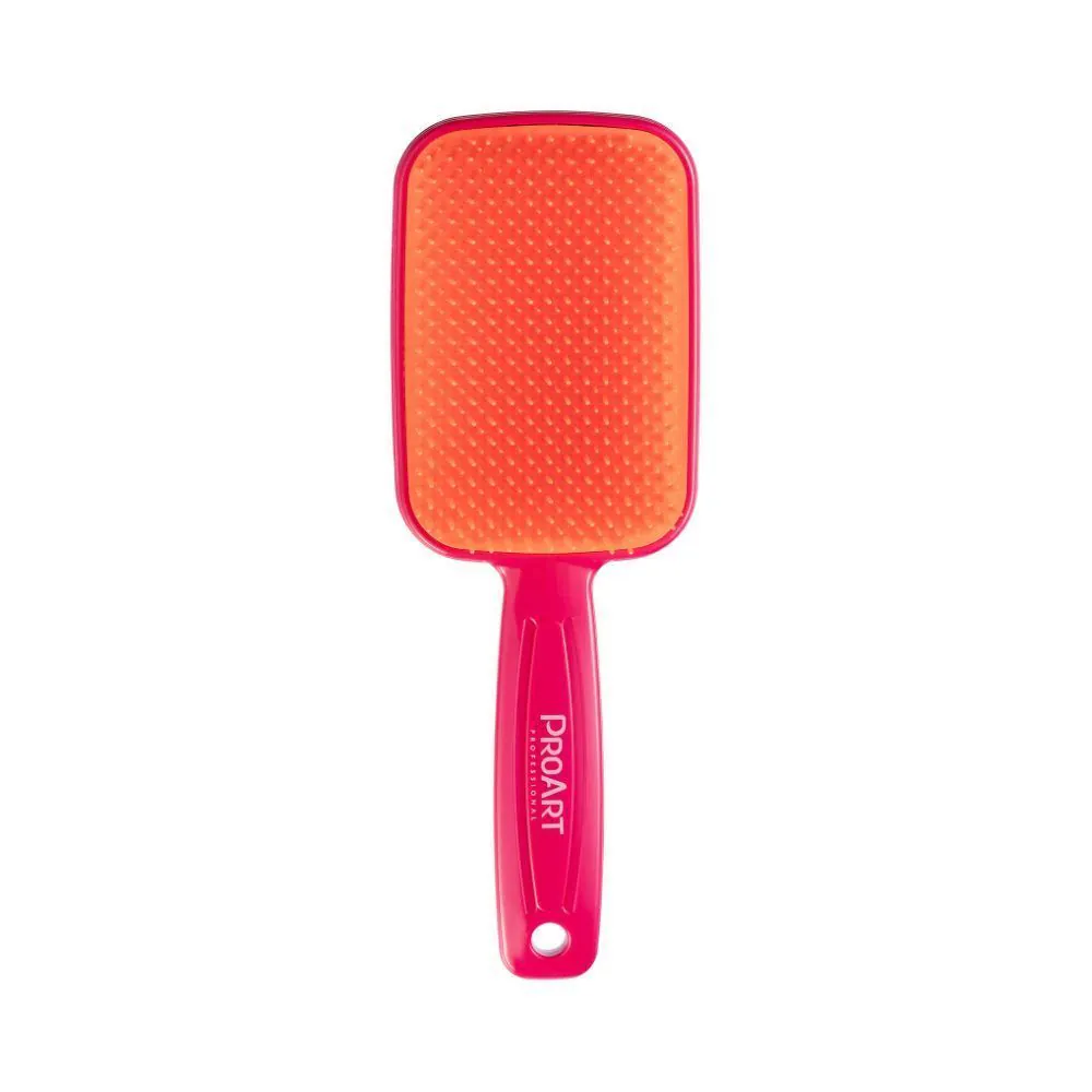 Escova de Cabelo Desembaraçadora Proart - Rosa e Laranja
