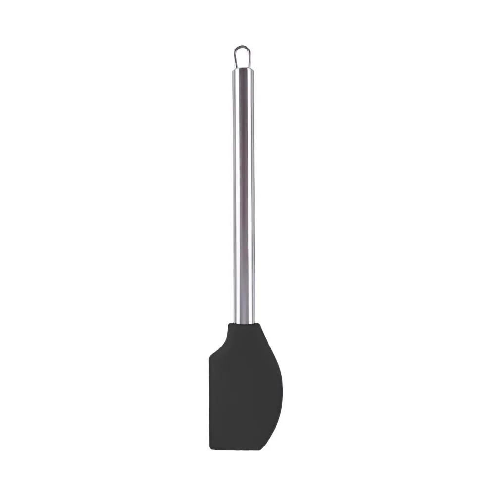 Espátula Silicone com Cabo Inox 34,5Cm - Preto