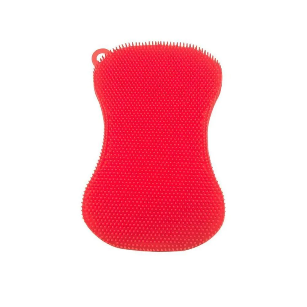 Esponja de Silicone Basic 13Cm - Vermelho