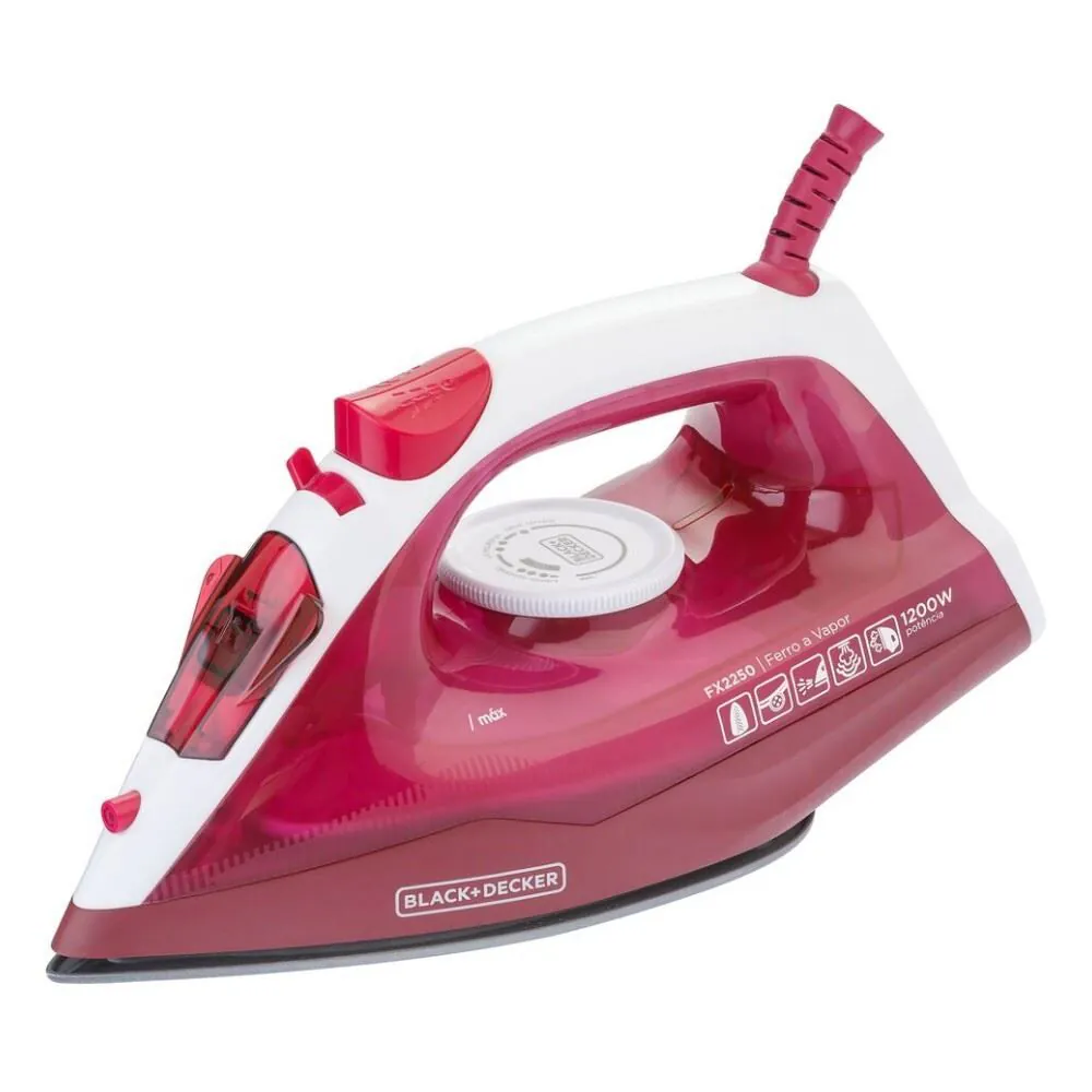 Ferro de Passar a Vapor Black & Decker com Base Antiaderente FX2250