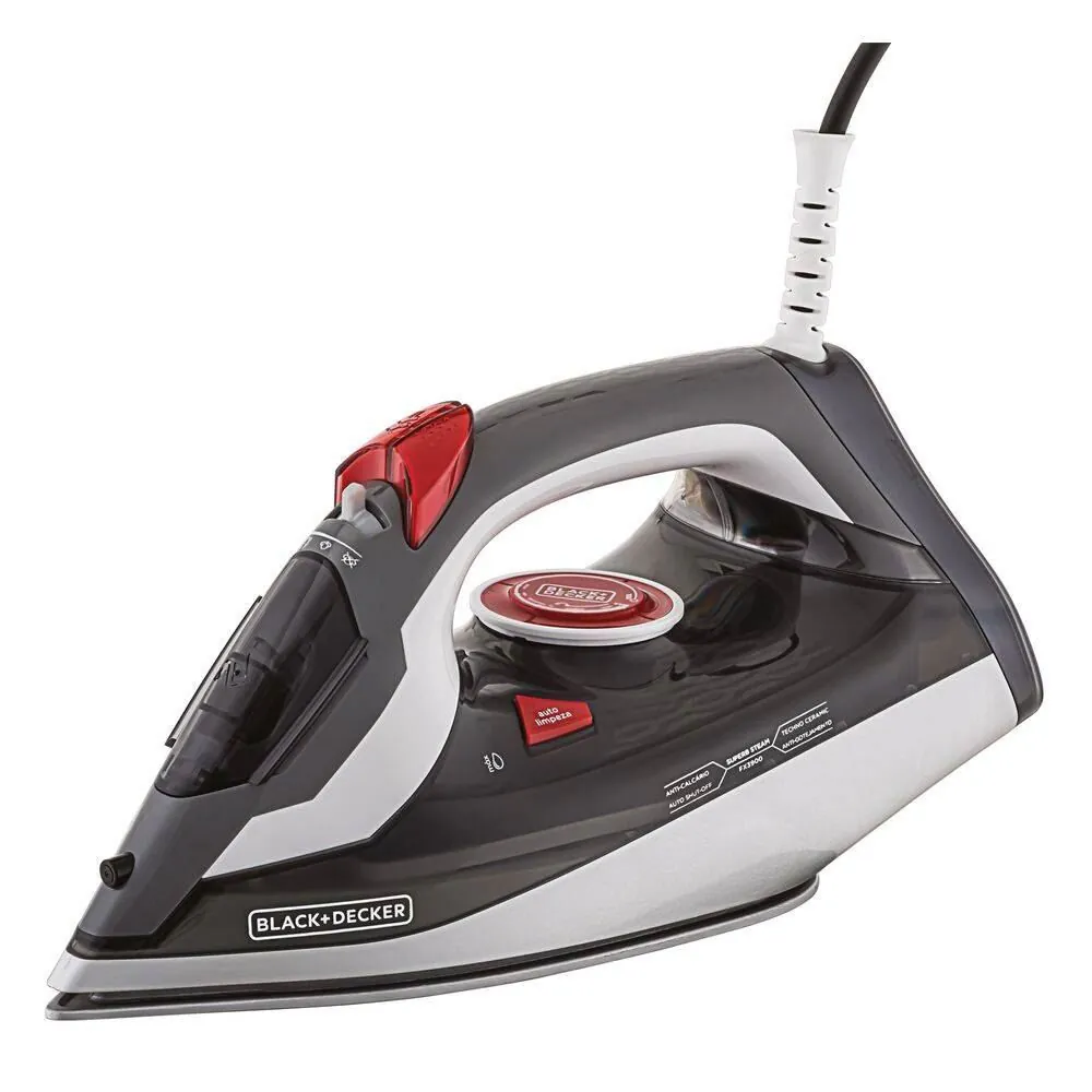 Ferro de Passar Black and Decker a Vapor Desligamento automático FX3900