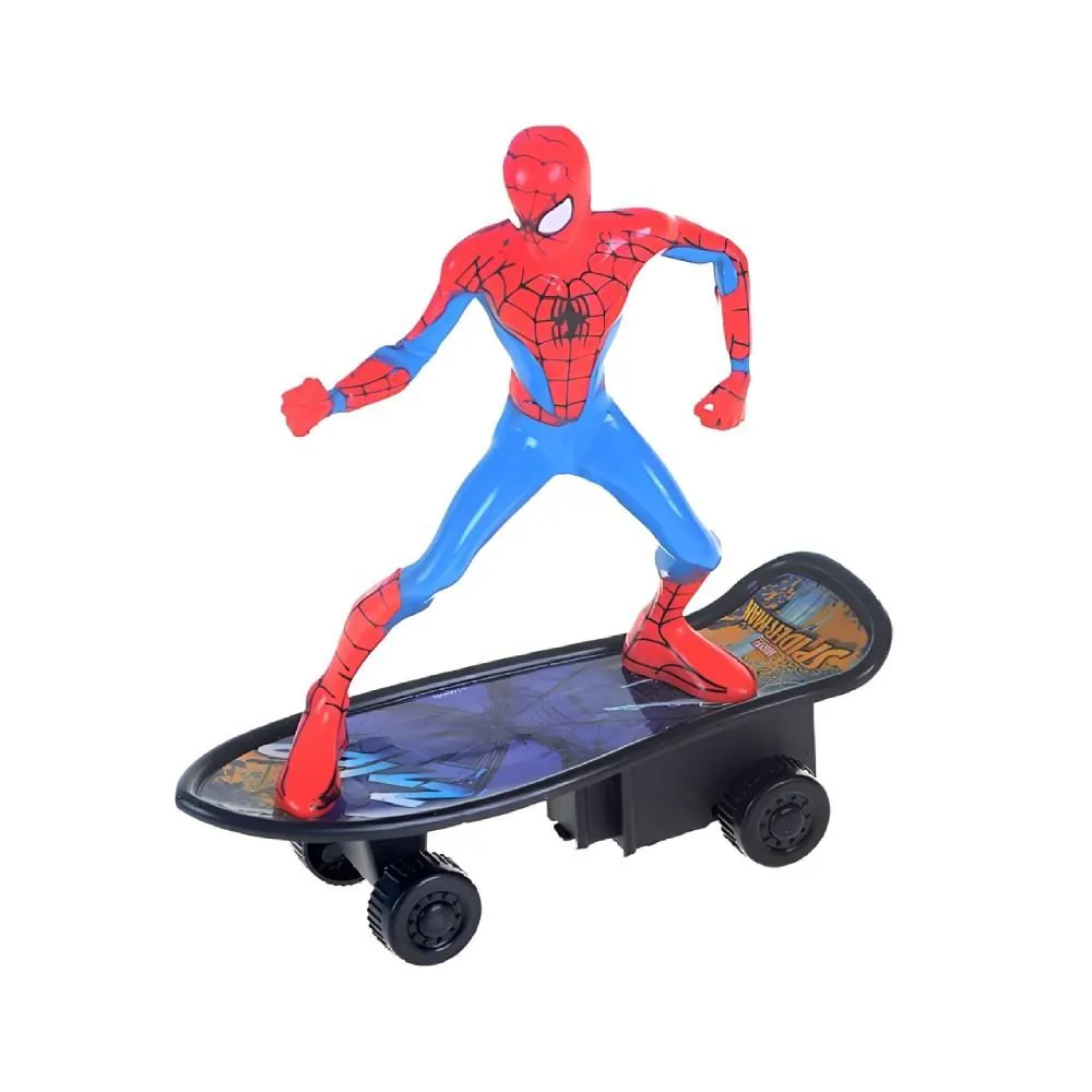 Boneco Homem-Aranha no Skate de Fricção Etitoys - Sortido