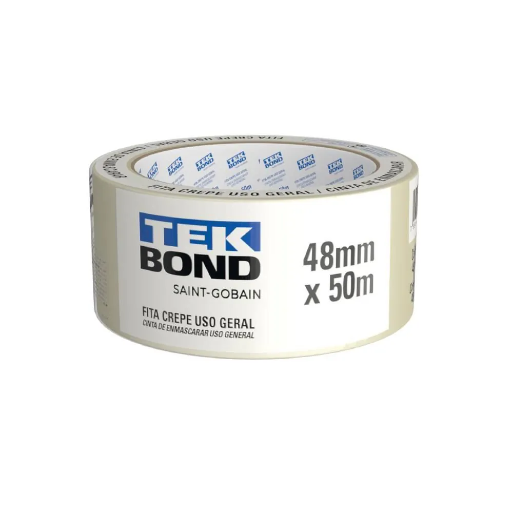 Fita Crepe Uso Geral 48Mm X 50M Tekbond - 78072708178