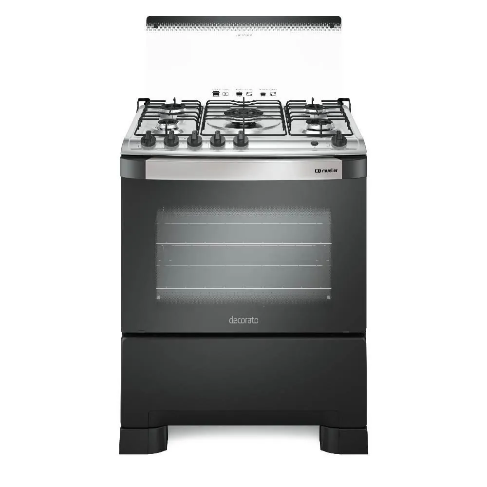 Fogão de Piso 5 Bocas Mueller Acendimento Automático Decorato G3 - Bivolt