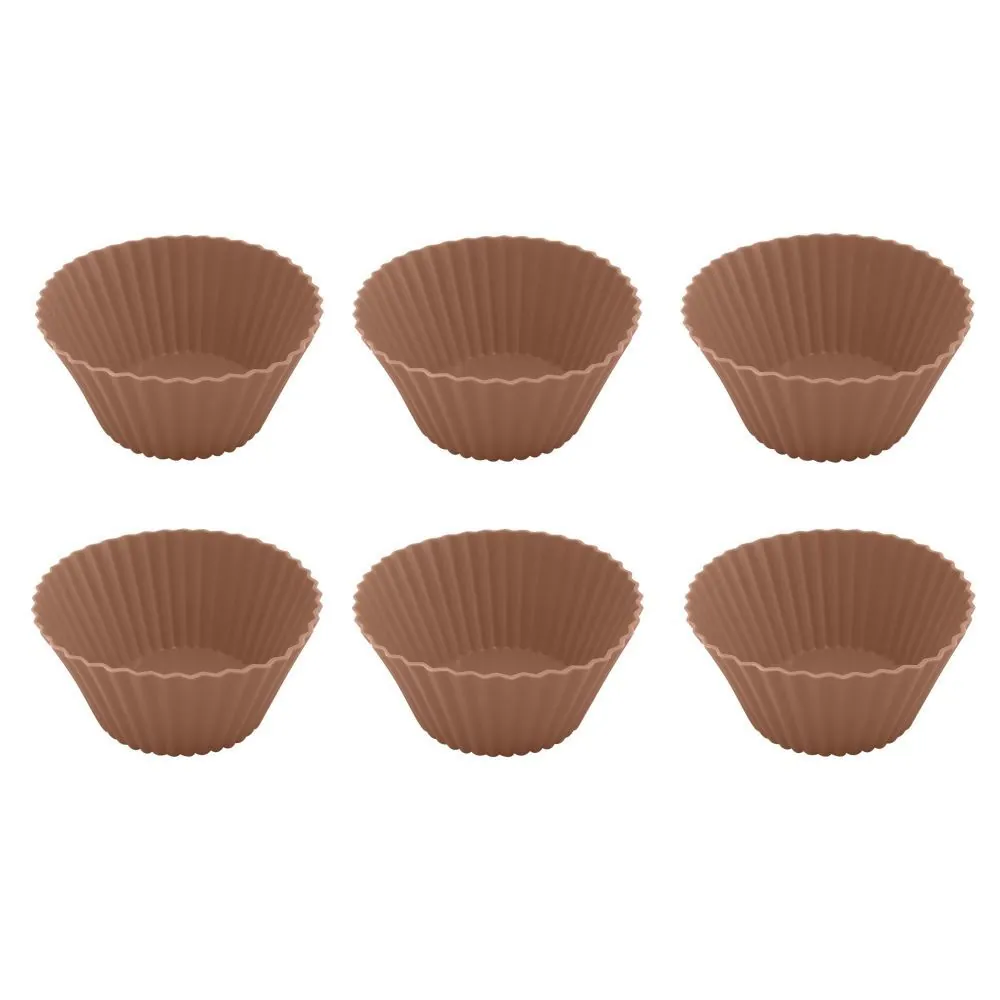 Forma de Cupcake 6 Peças Basic - Mocha Mousse