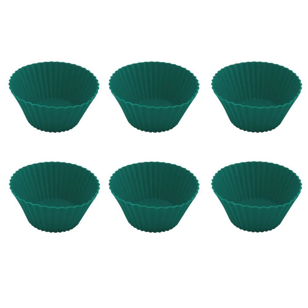 Forma de Cupcake 6 Peças Basic - Verde Floresta