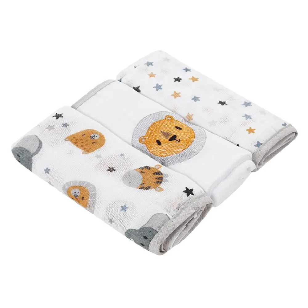 Fralda Estampada com 3 Peças Baby - Safari
