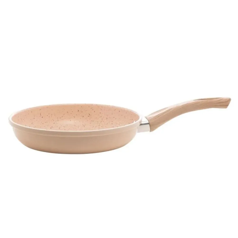 Frigideira de Alumínio Revestimento Cerâmico Indução Lyor 24Cm - Bege