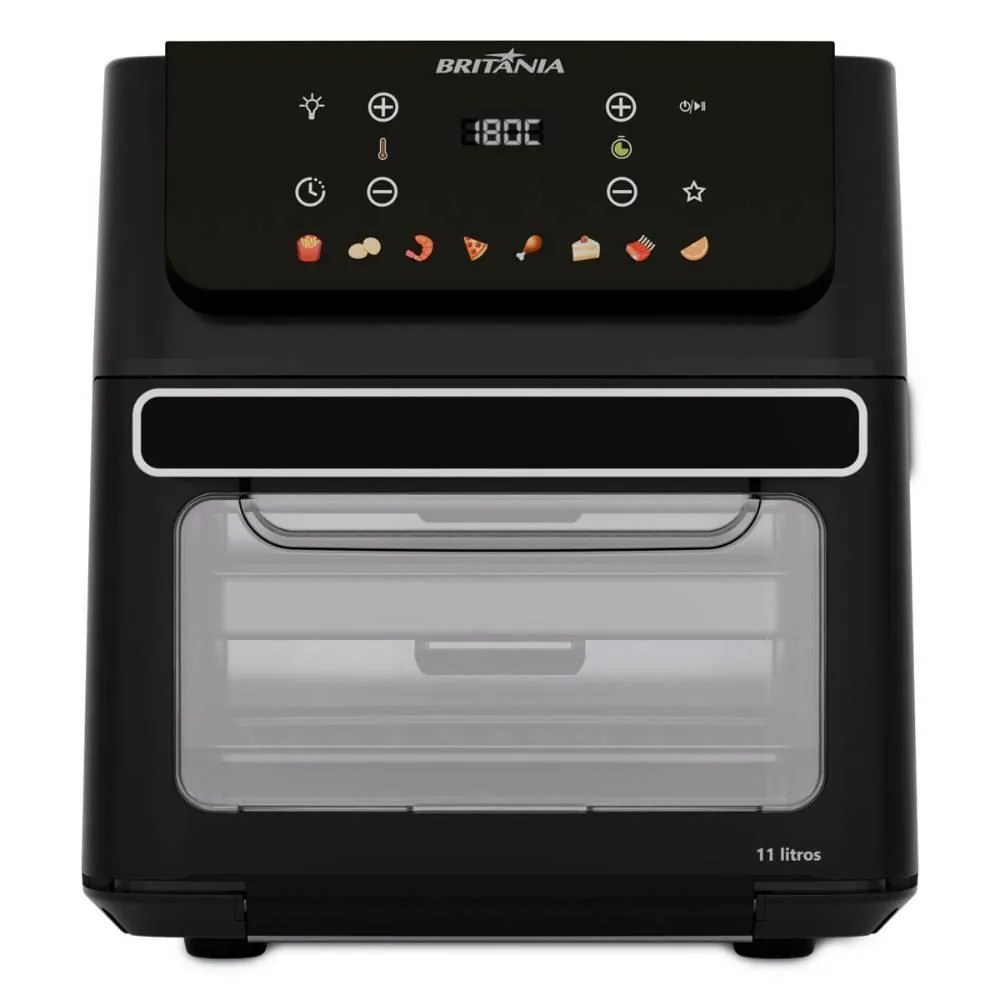 Fritadeira Air Fryer Oven Britânia 11 Litros 8 Funções 1800W BAF11A