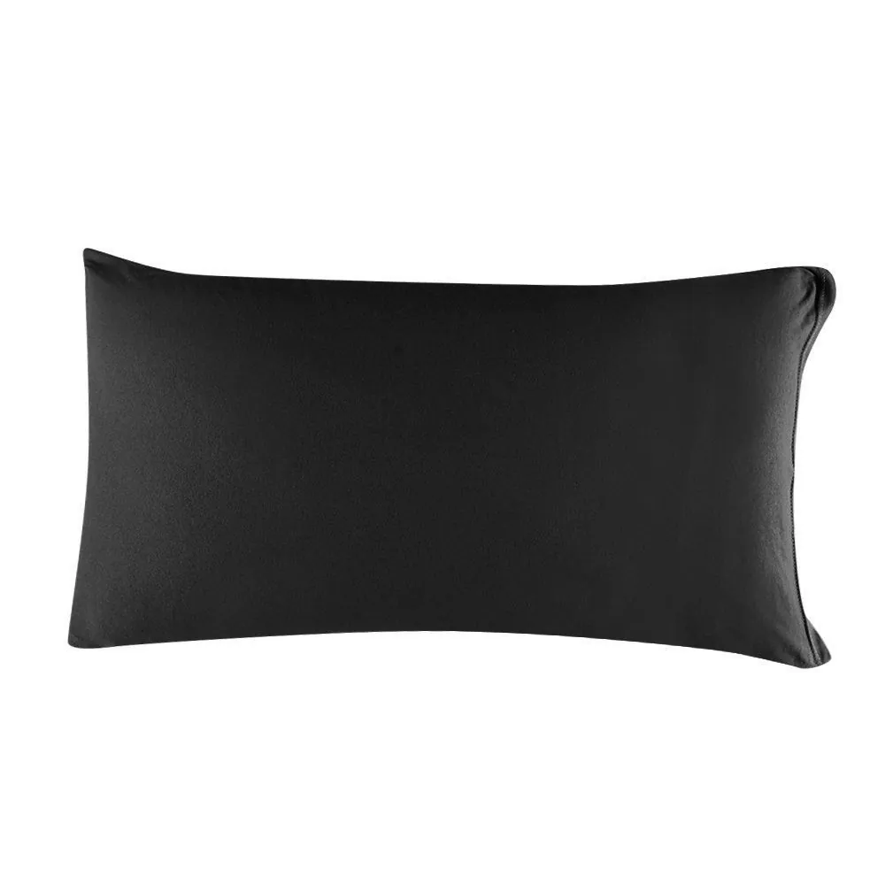 Fronha Avulsa 100% Algodão Malha Fio Penteado 1 Pç - Preto