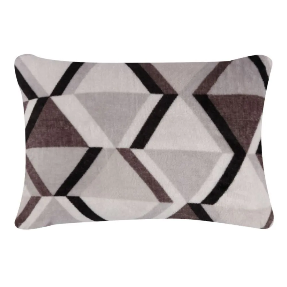 Fronha Avulsa Plush Estampada 50Cmx70cm - Ravi Cinza