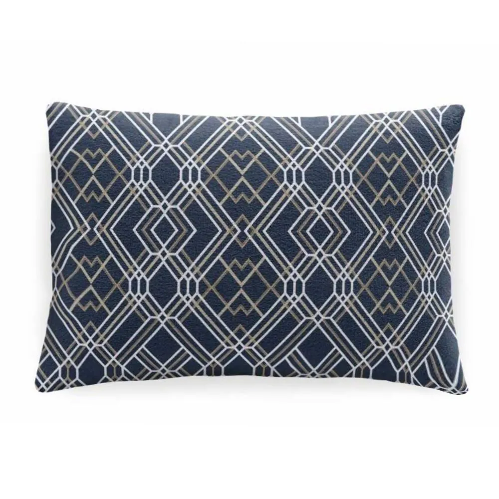 Fronha Avulsa Plush Estampada 50Cmx70cm - Taylor Azul
