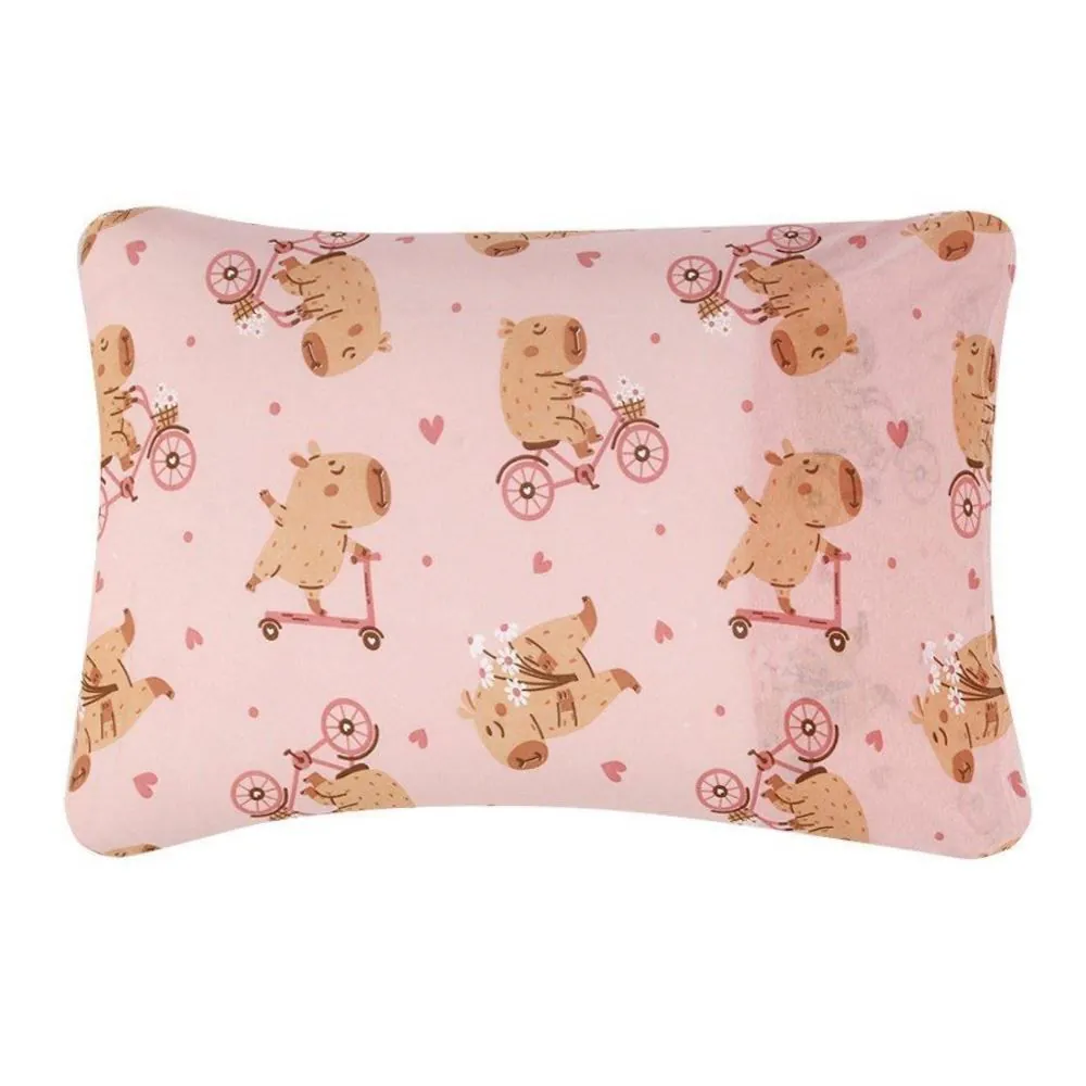Fronha Infantil 100% Algodão Estampada Kids - Capivara