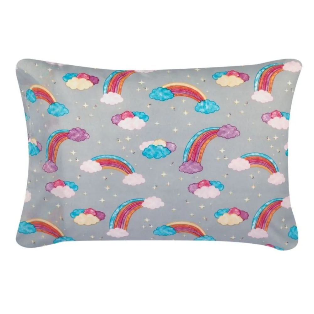 Fronha Avulsa Infantil Microfibra Kids 1 Pç - Rainbow Cinza