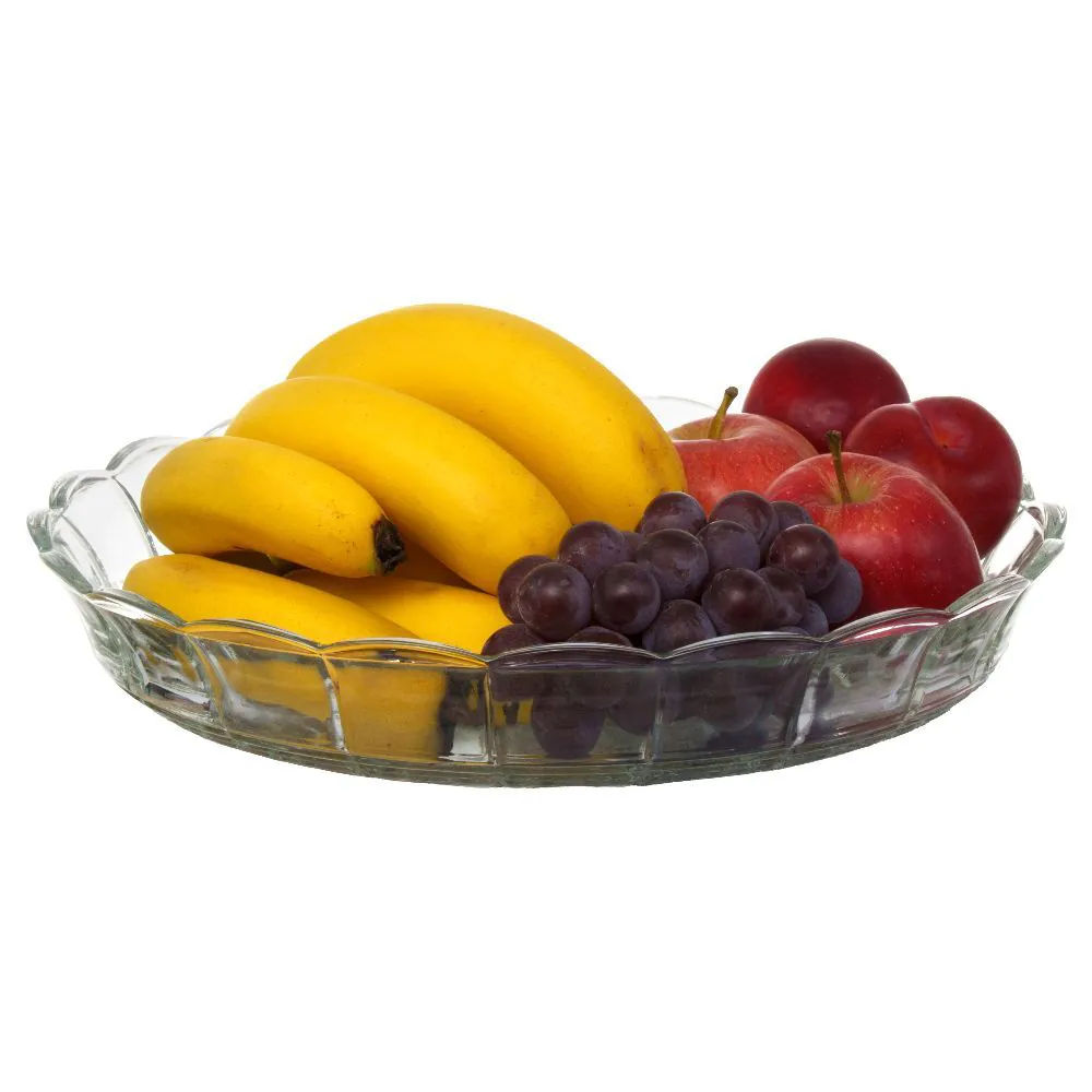 Fruteira de Vidro Solar 30Cm - Transparente