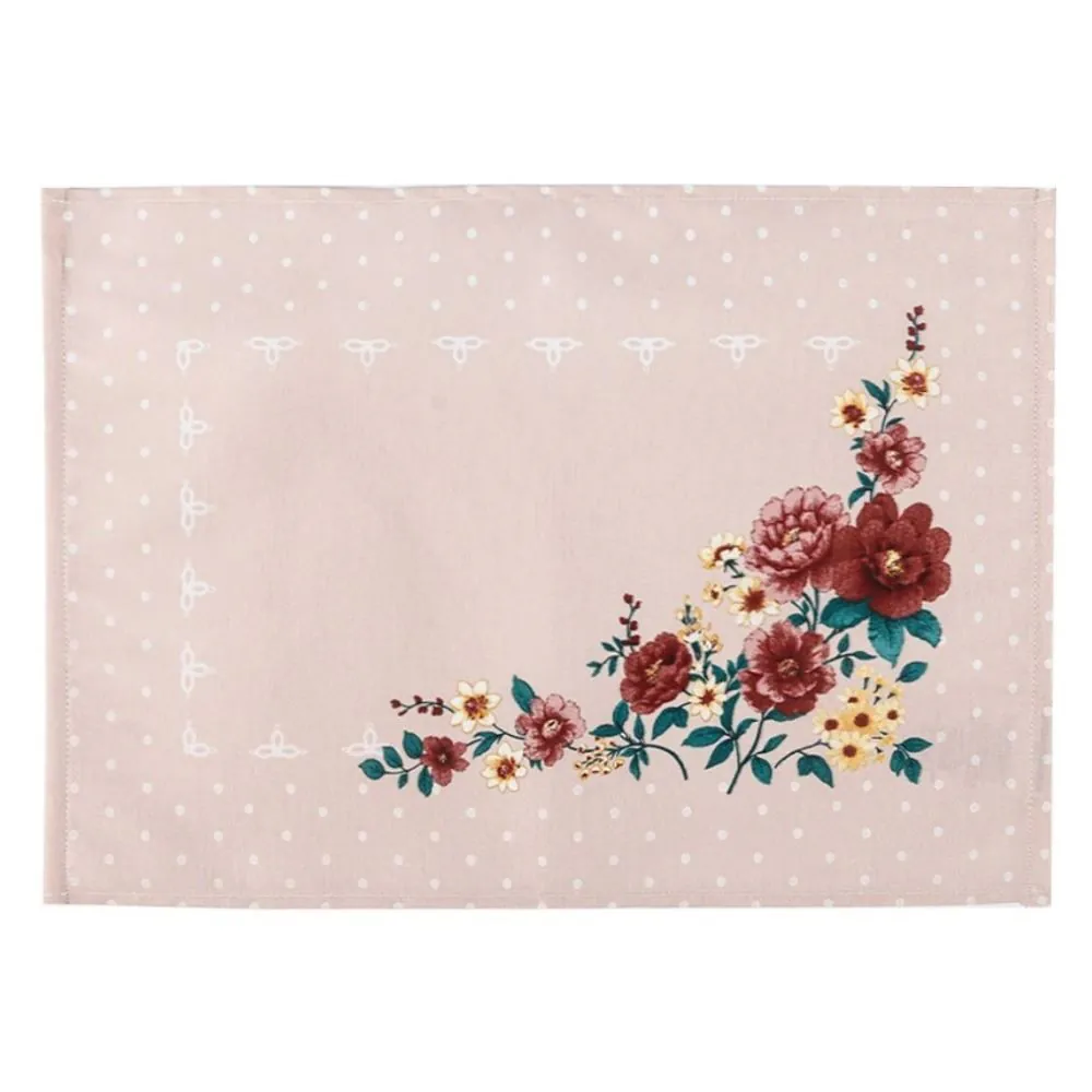 Fundo de Prato 45 X 31 cm Clean Athenas Döhler - Flores Vintage