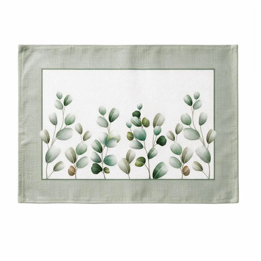 Fundo de Prato 45Cm X 31 cm Clean Renova Döhler - Folhas Verdes