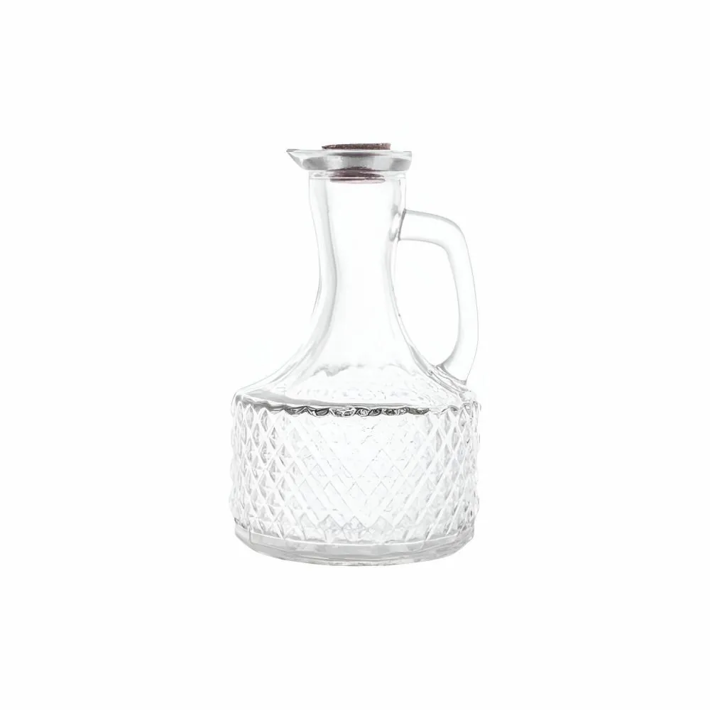 Galheteiro de Vidro com Tampa Rolha Lyor 380 ml - Transparente