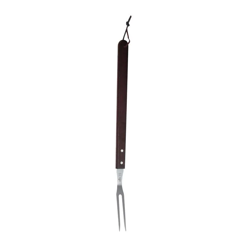 Garfo para Churrasco de Inox com Cabo de Madeira Leme 47Cm