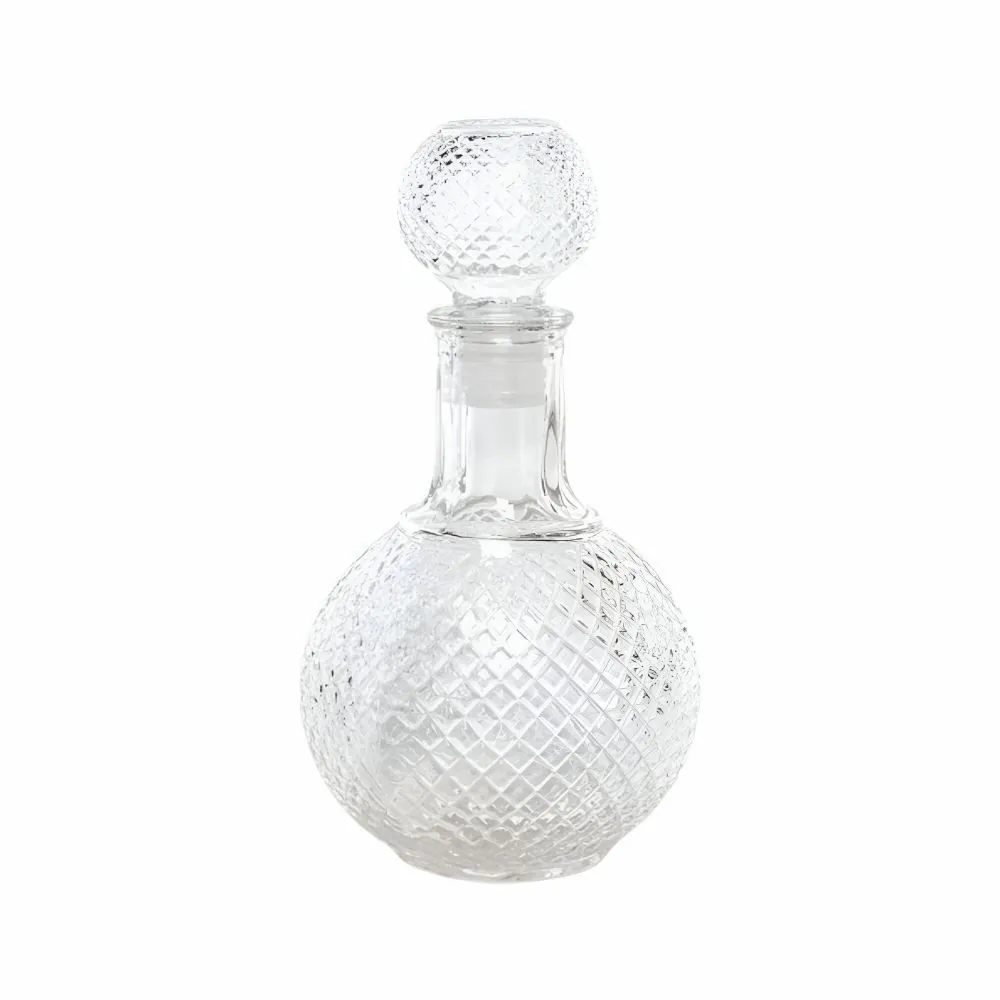 Garrafa de Licor Redonda Vidro 1 Litro - Transparente