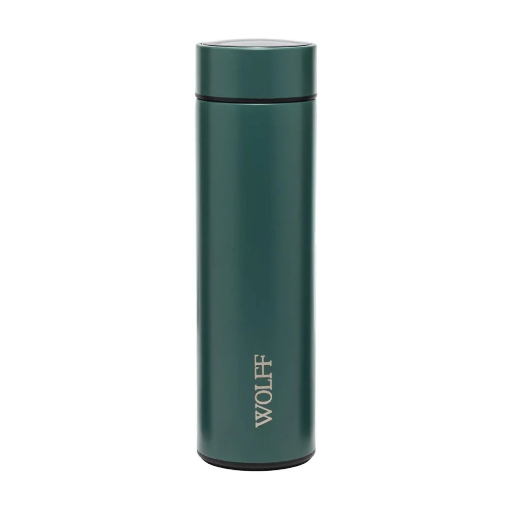 Garrafa Inox com Termômetro Led Wolf 500 Ml - Verde