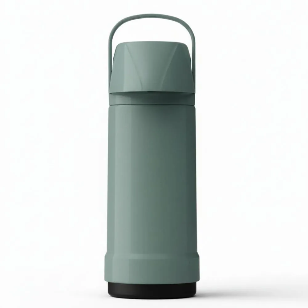 Garrafa Térmica Glt Pressão Lisa 1 Litro Invicta - Verde Salvia