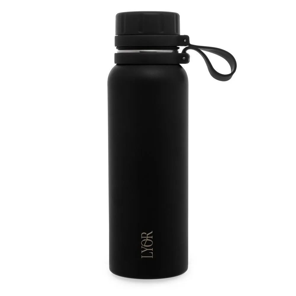 Garrafa Squeeze Inox Explorer Lyor 650Ml - Preto
