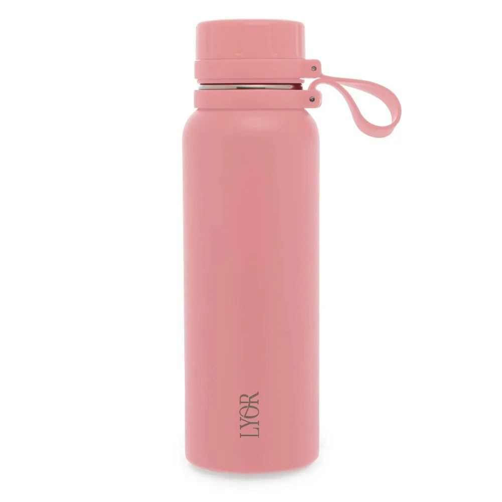 Garrafa Squeeze Inox Explorer Lyor 650Ml - Rosa Claro