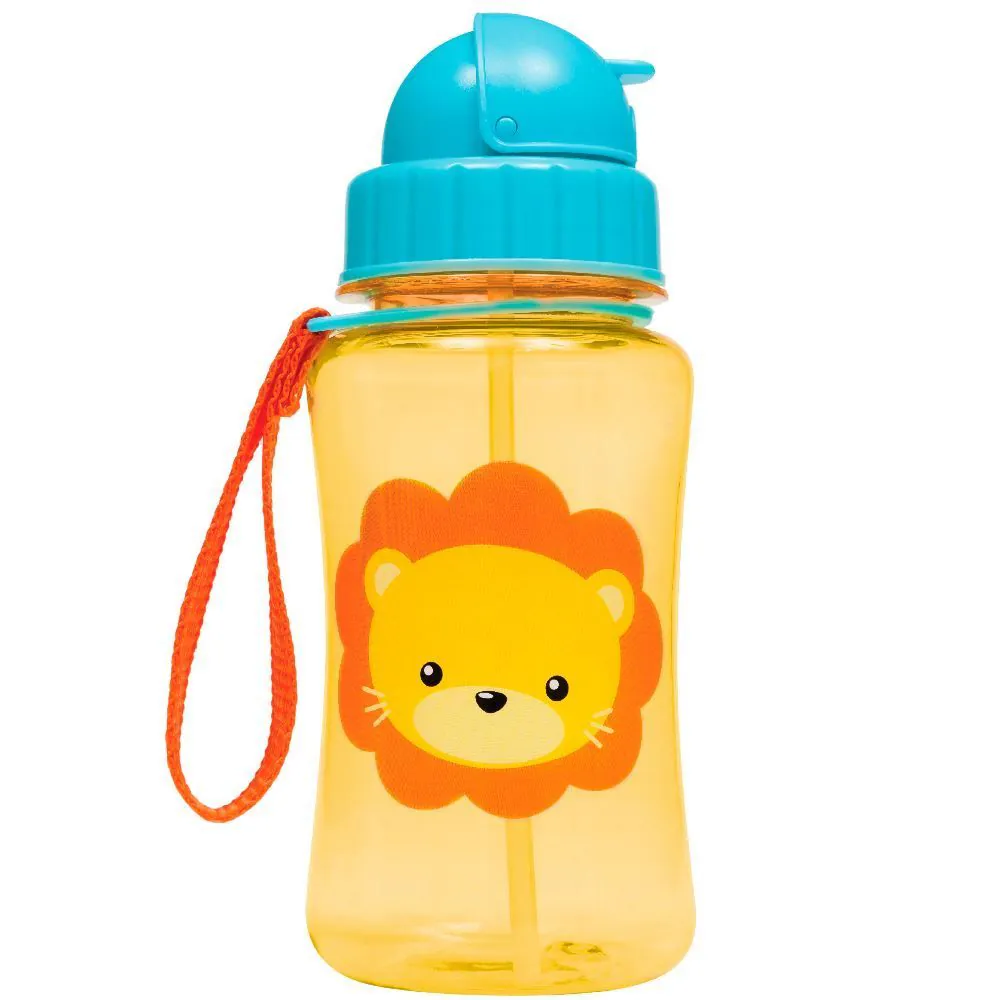 Garrafinha Infantil com Canudo Animal Fun - Leão