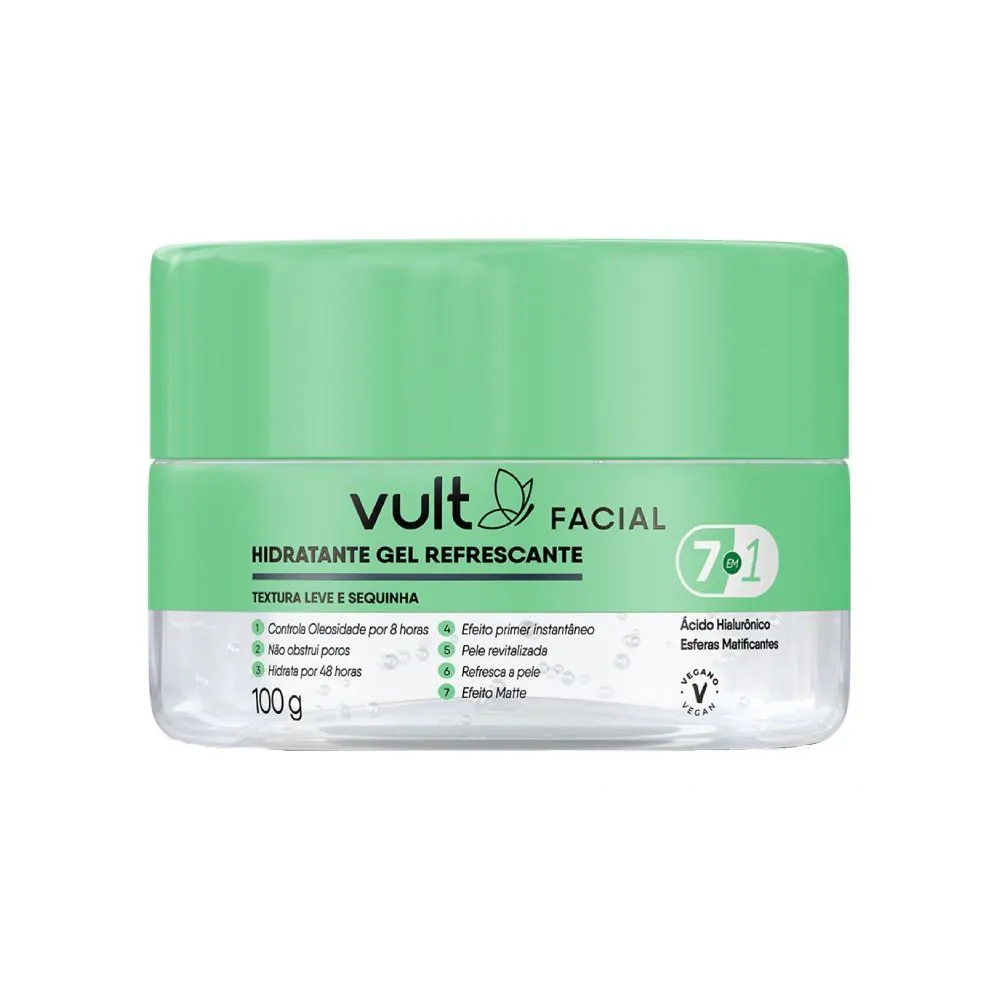 Gel Hidratante Facial 7 em 1 Vult 100G - Gel Refrescante