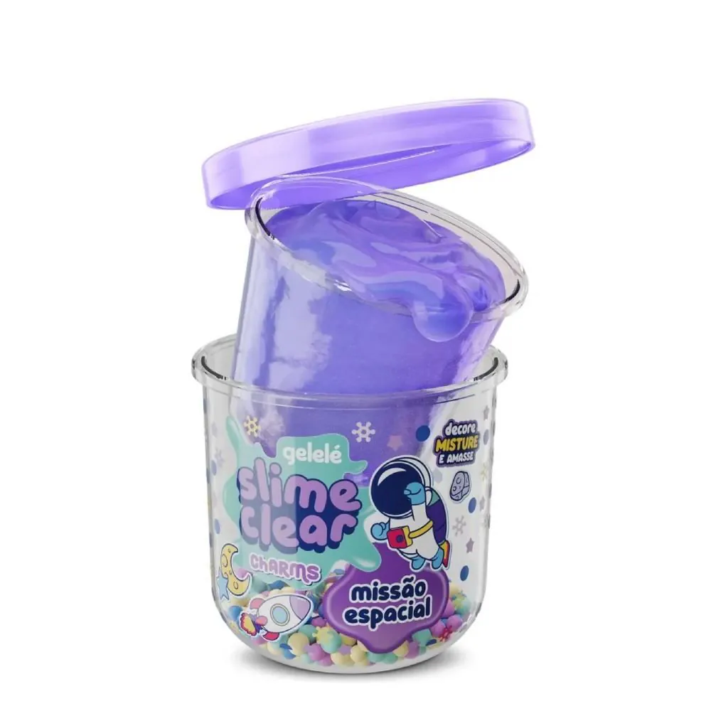 Gelelé Slime Clear Charms Missão Espacial - 122g
