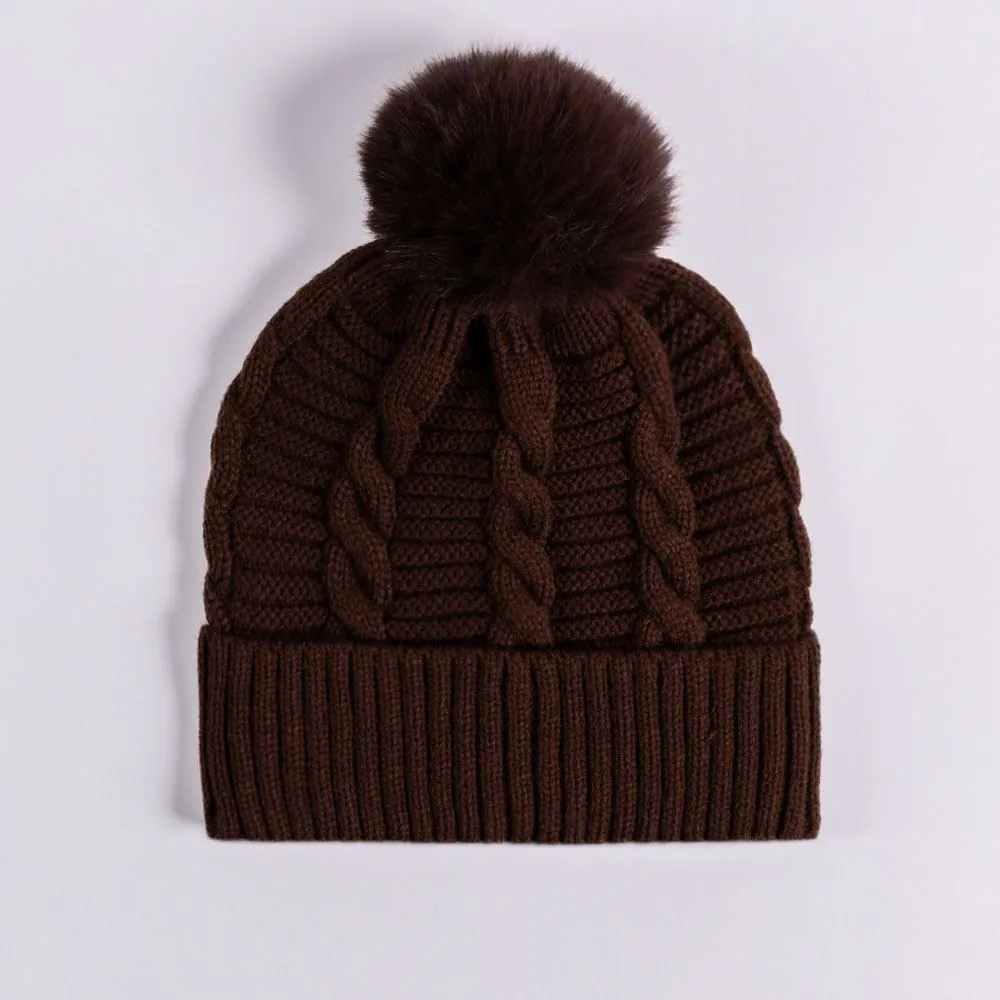 Gorro Feminino em Tricot Boby Blues Marrom