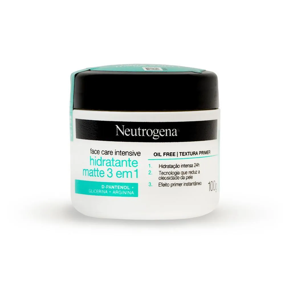 Hidratante Facial Matte 3 em 1 Neutrogena Face Care Intensive - 100g