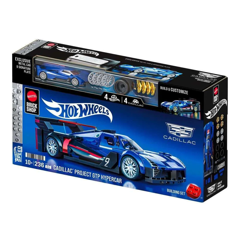 Mattel Brick Shop Jogo de Construção Cadillac Gtp Hypercar Hot Wheels - JFR89