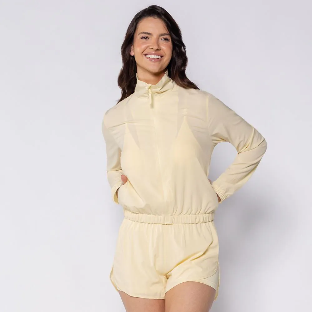 Jaqueta Corta Vento Feminina Esportiva Scream Amarelo