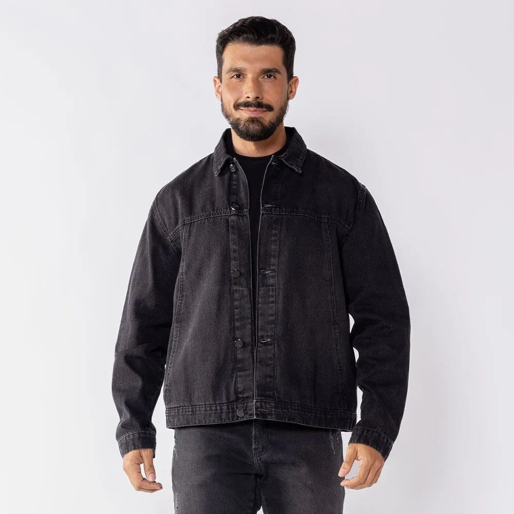 Jaqueta Jeans Masculina Thing Preto