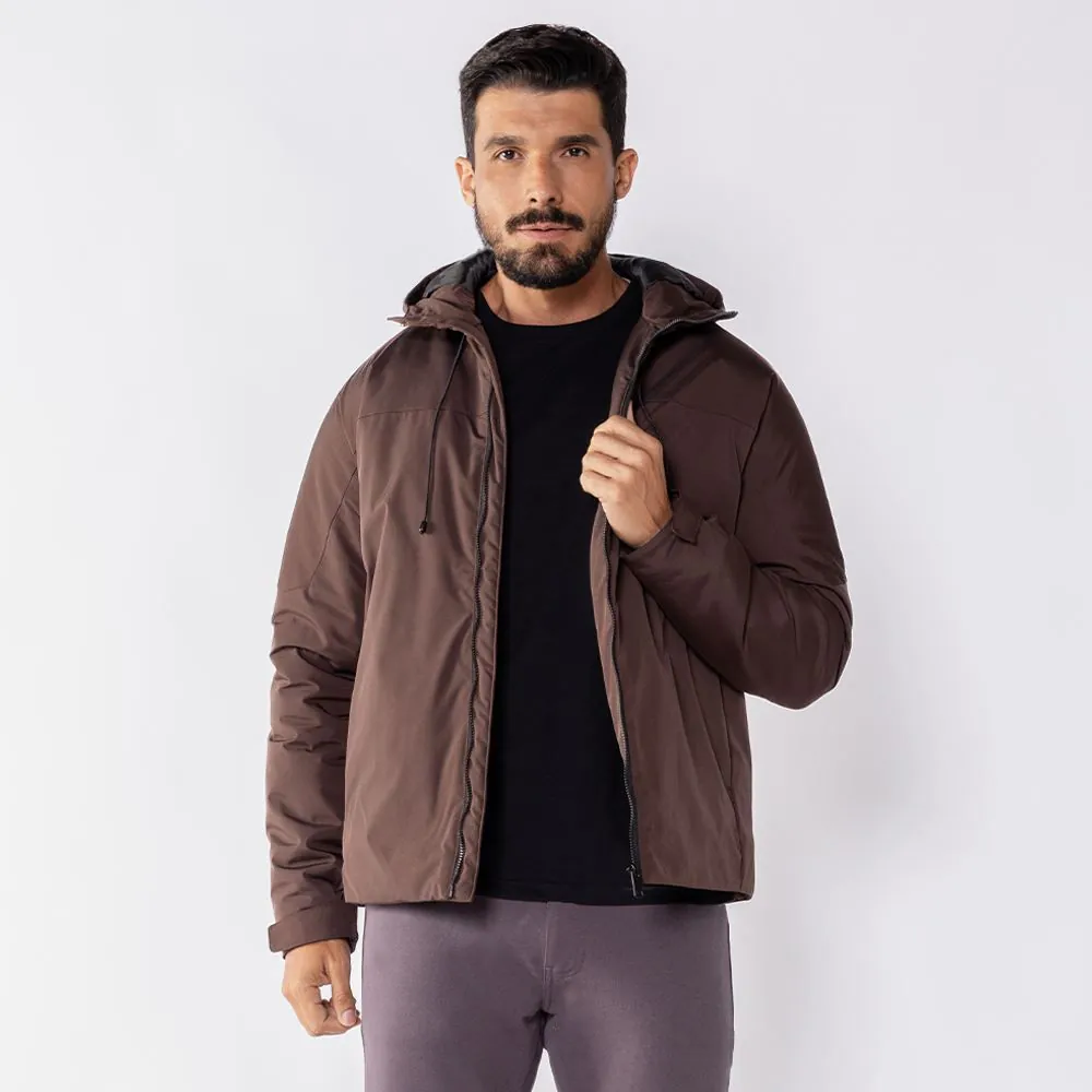 Jaqueta Masculina em Microfibra Forrada Thing Marrom