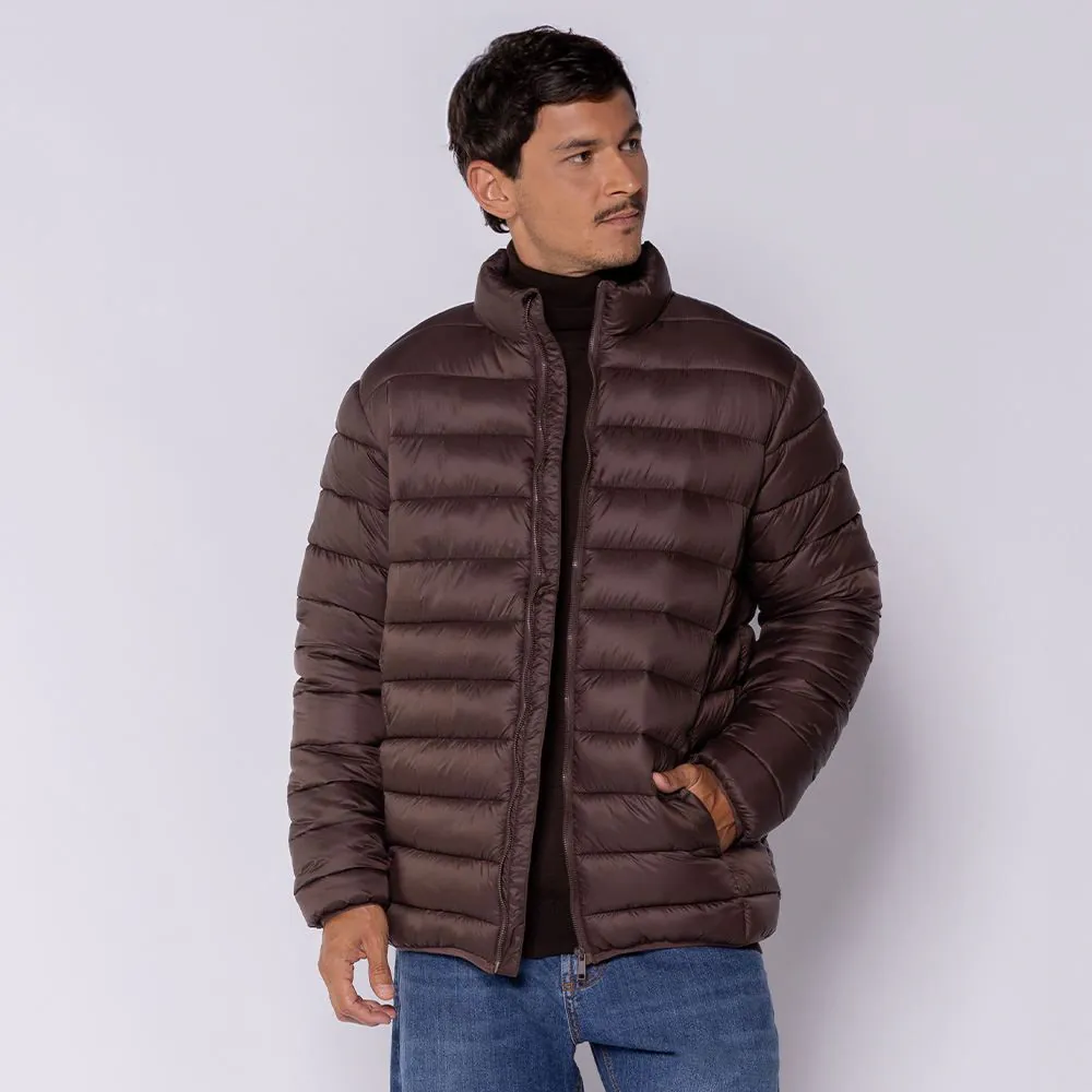 Jaqueta Puffer Masculina Aspen Marc Alain Marrom