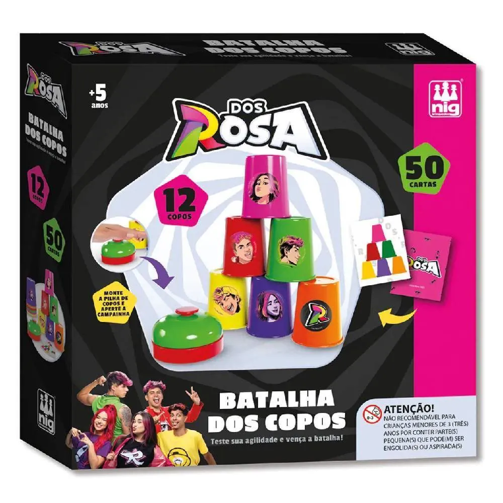 Jogo Batalha Nos Copos dos Rosas Nig Brinquedos - 788