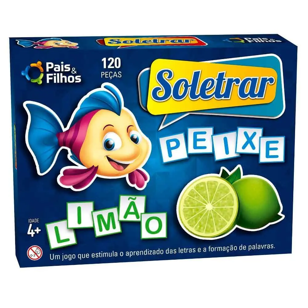Jogo Brincar de Aprender Soletrar 120 Peças Pais & Filhos Gala - 2897