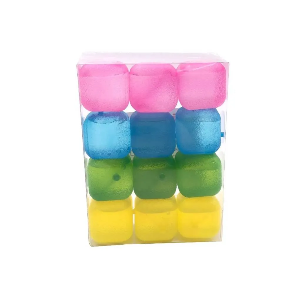 Jogo Cubos de Gelo Reutilizável 12 Peças - Colorido