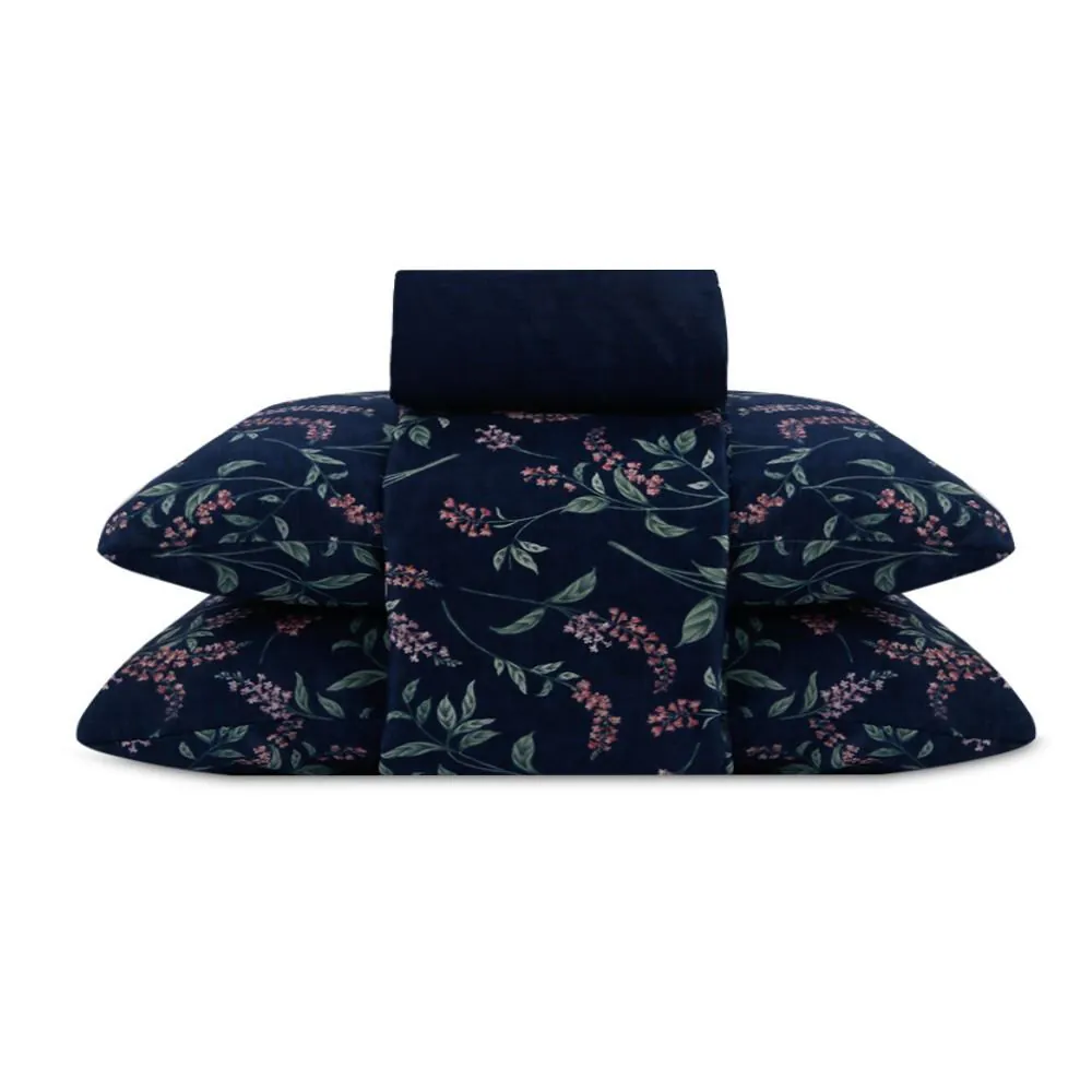 Jogo de Cama Casal Elegance 4 pçs - Julien Flowers Marinho