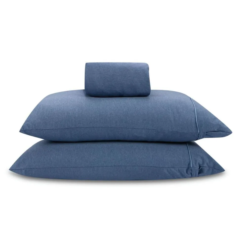 Jogo de Cama Casal Milano 3 pçs - Azul Lua