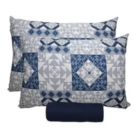 Jogo de Cama King Malha Paris (Plus) 3 pçs - Jardim Rosa Suave