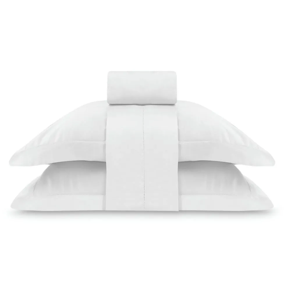 Jogo de Cama King 300 Fios Ponto Ajour Buona Fortuna - Branco