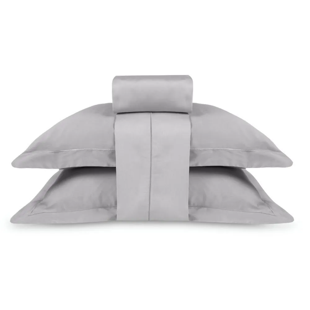 Jogo de Cama King 300 Fios Ponto Cheio Buona Fortuna - Prata