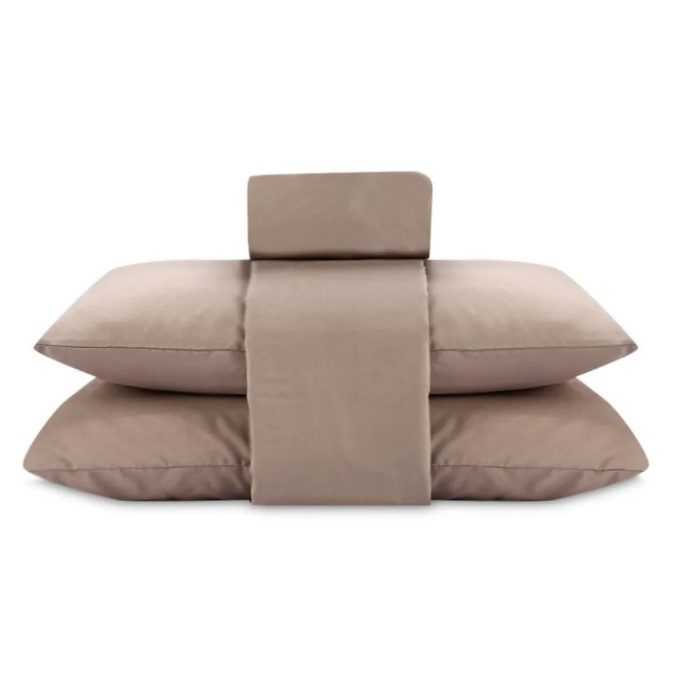 Jogo de Cama King Elegance Liso 4 Peças - Bege